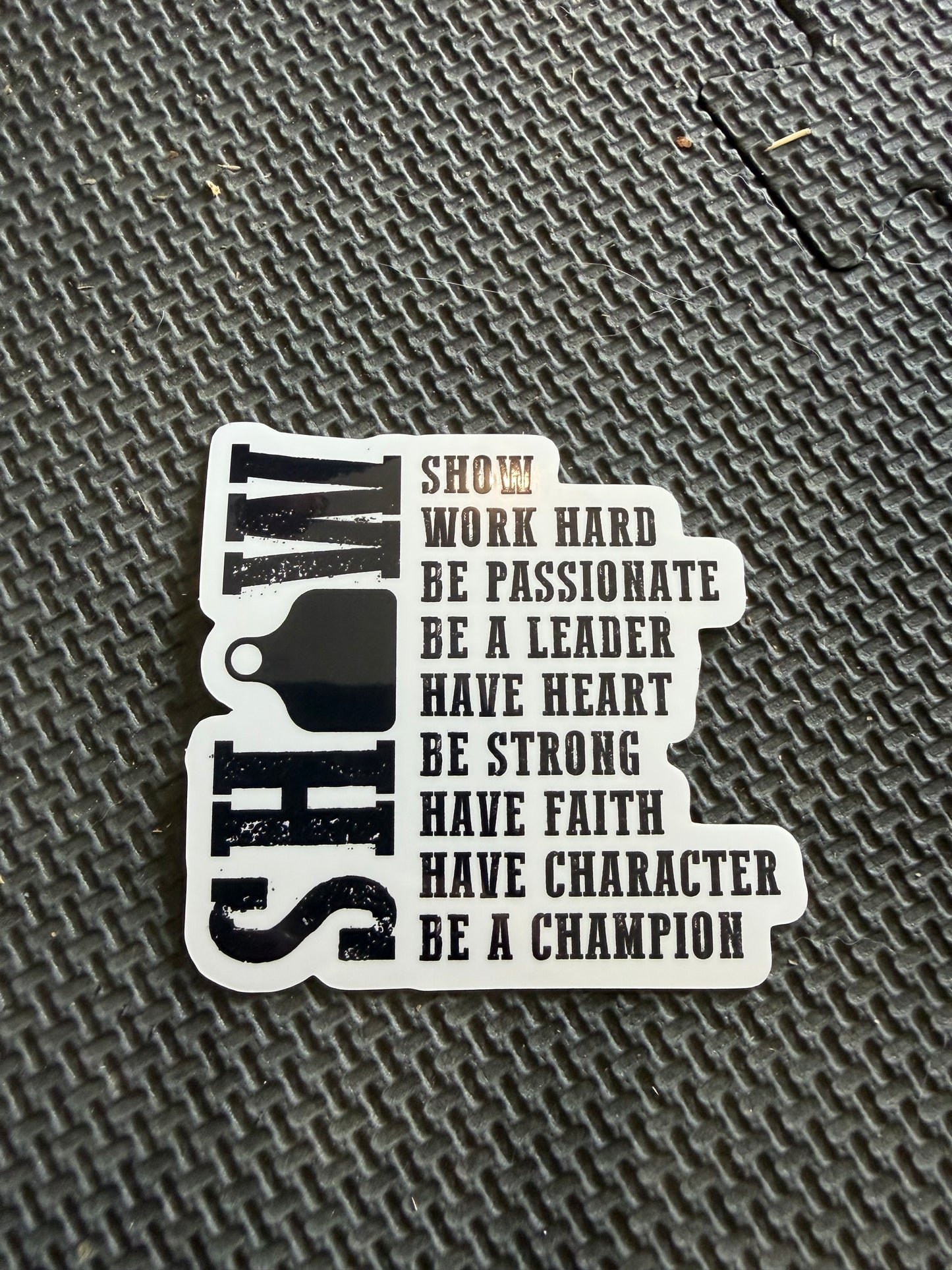 SHOW - livestock die cut sticker