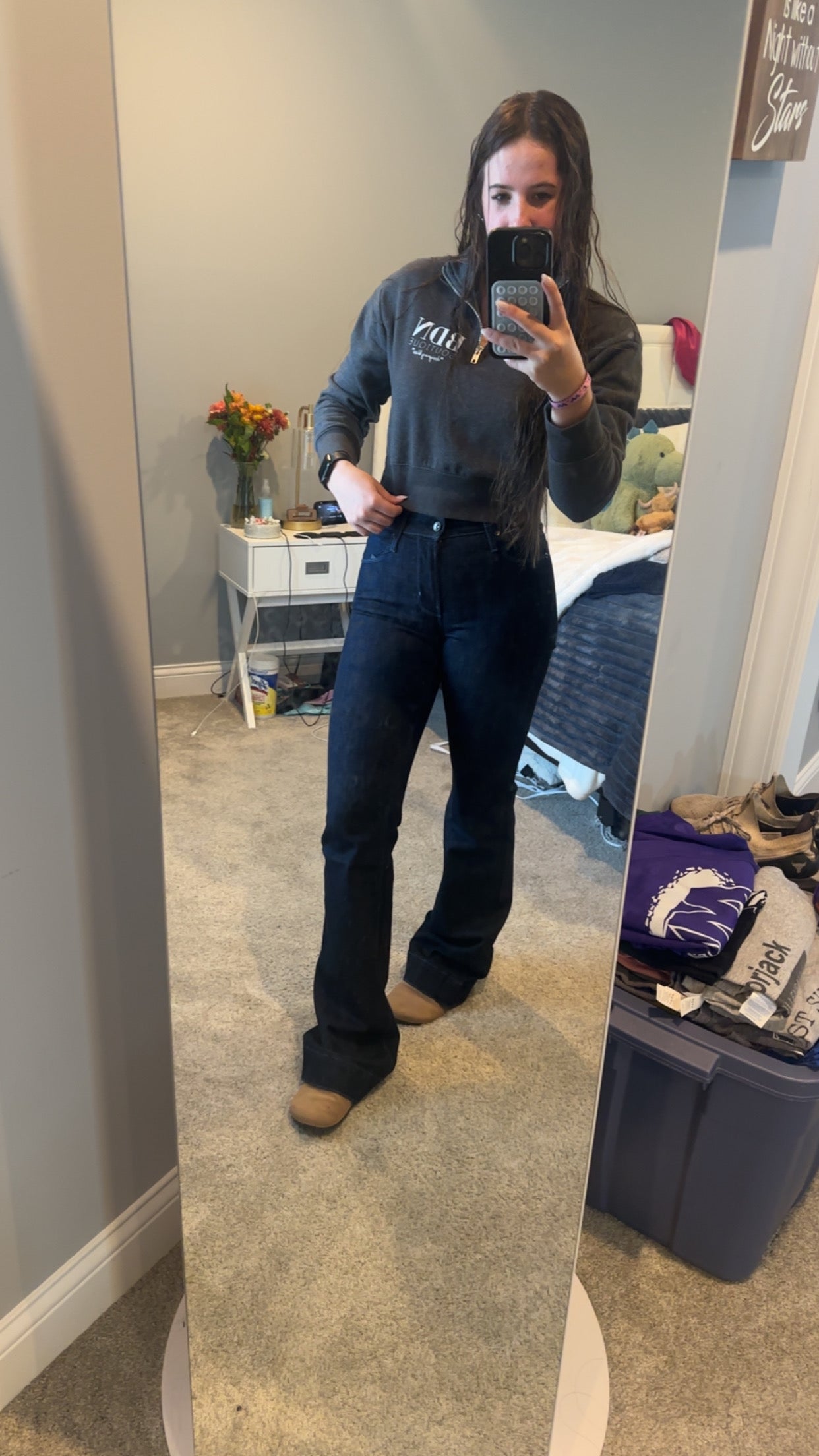 BELLA : Trouser Flare (Midnight) Dusk Blue Haala Denim