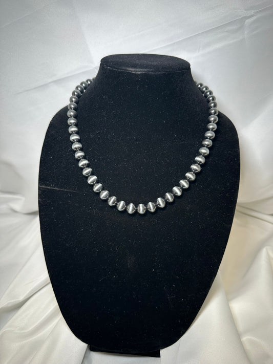 Navajo Style Bead Necklace – Round 10mm - 20"