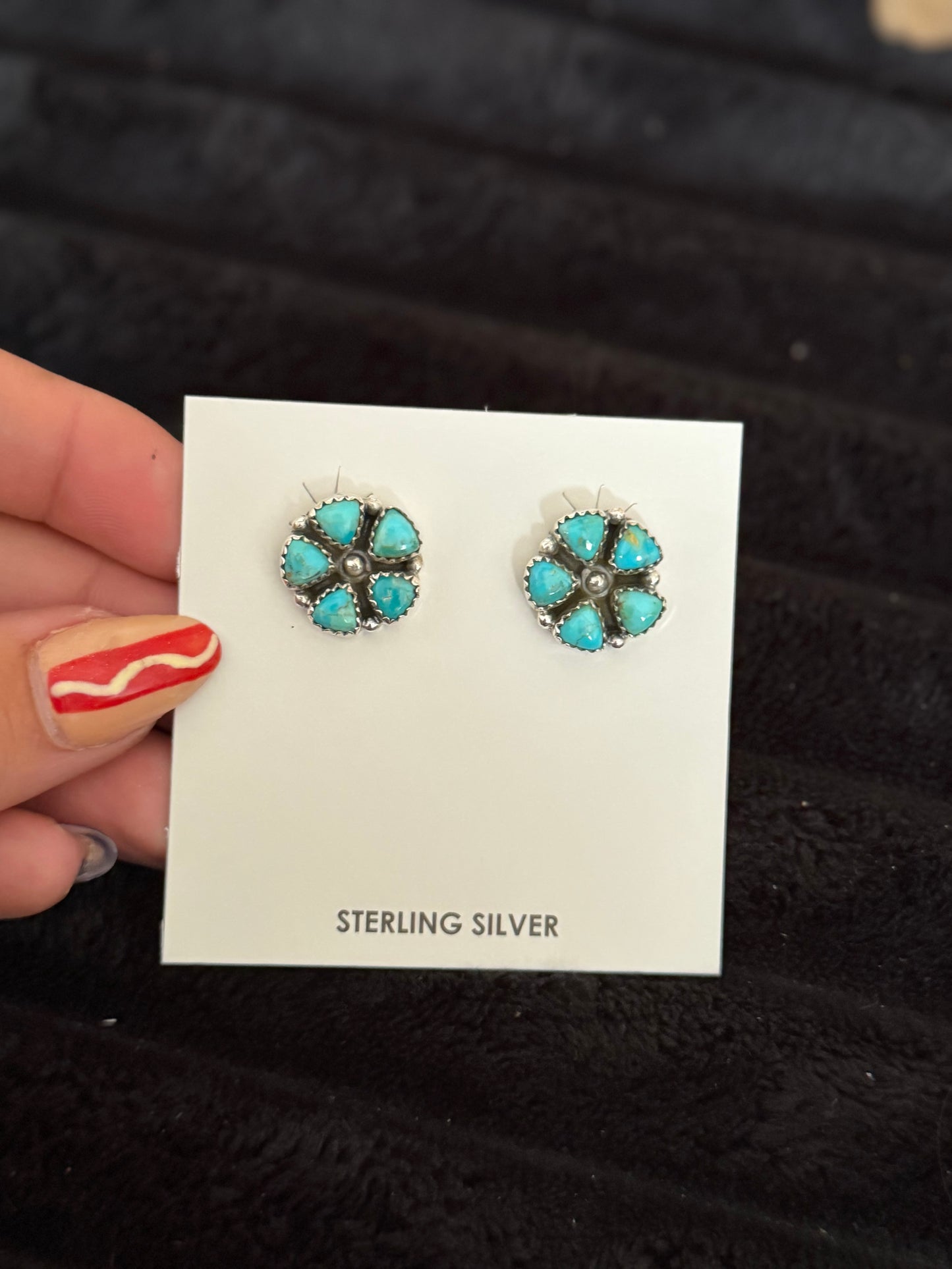 Hada Collection Kingman Turquoise Earrings