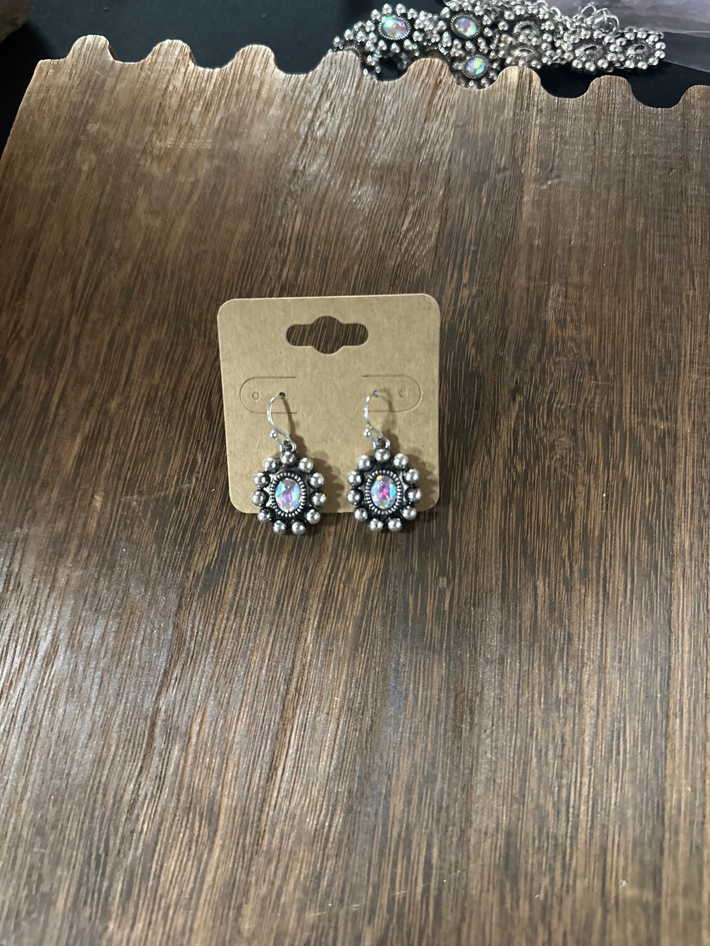 Western Concho stone dangle earrings