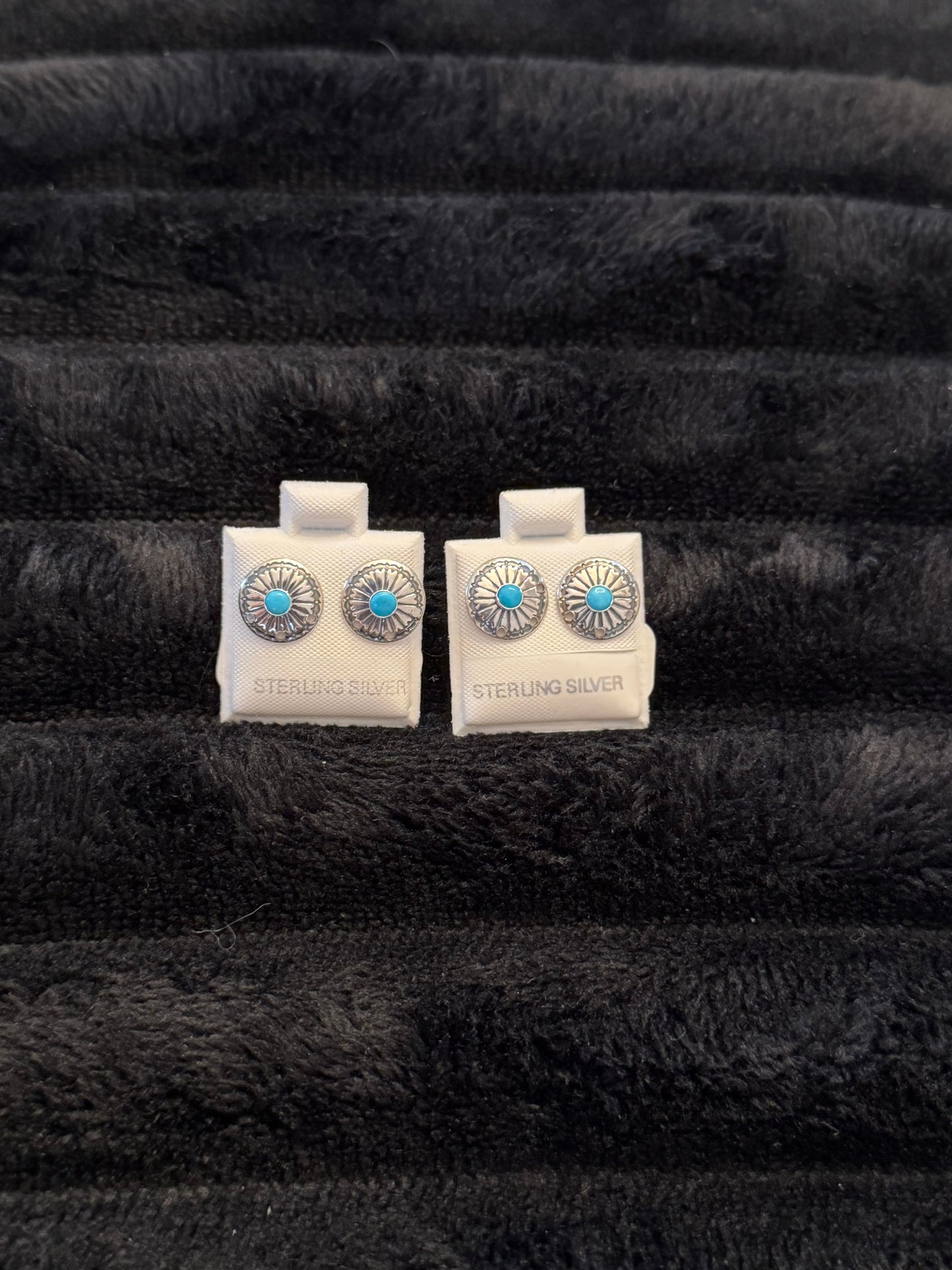 Sterling Silver Kingman Turquoise Earrings