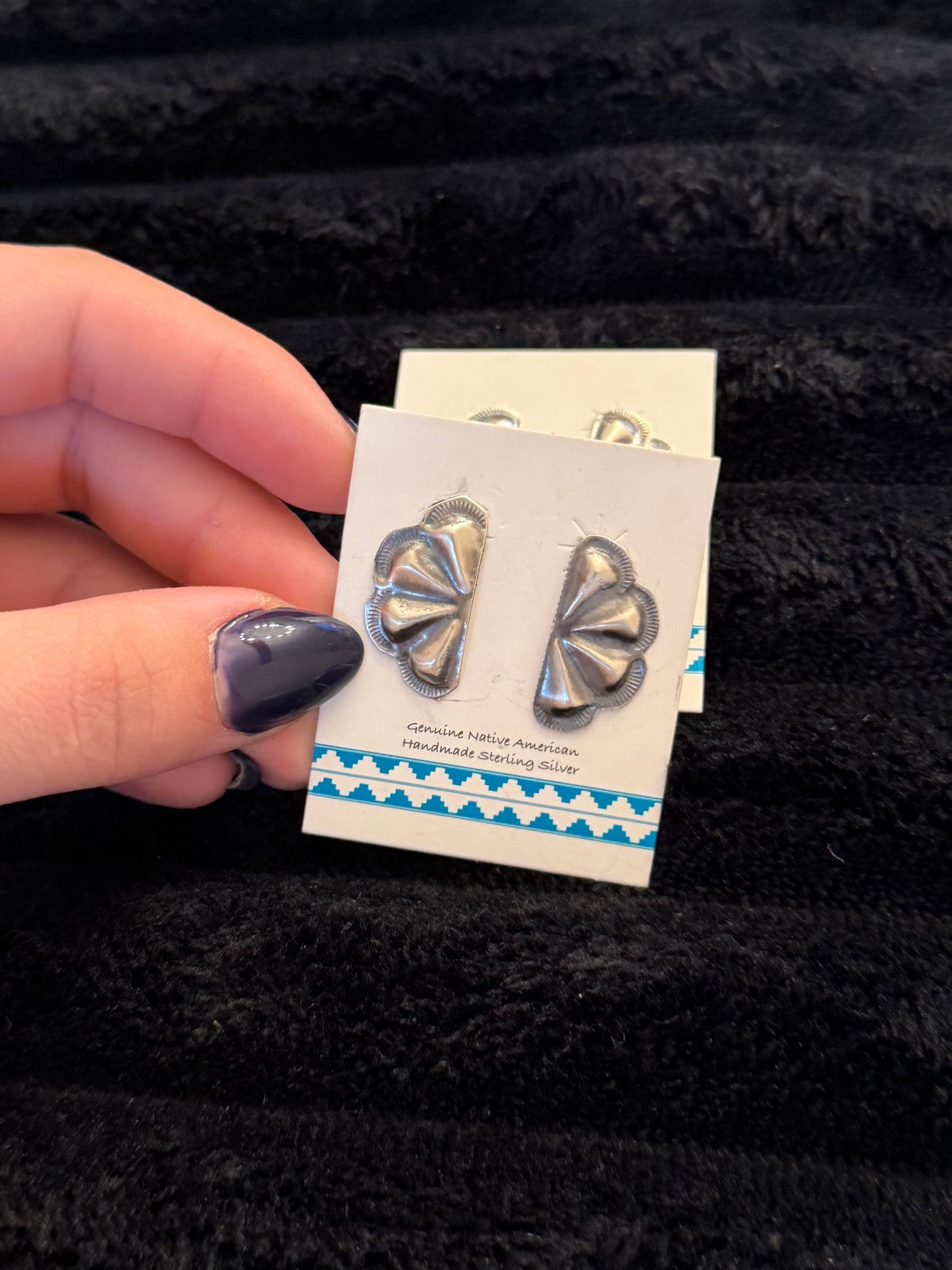 Navajo Handmade Silver Earrings - Joan Begay