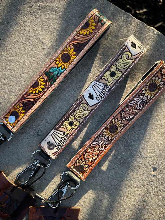 Tooled Leather Keychain