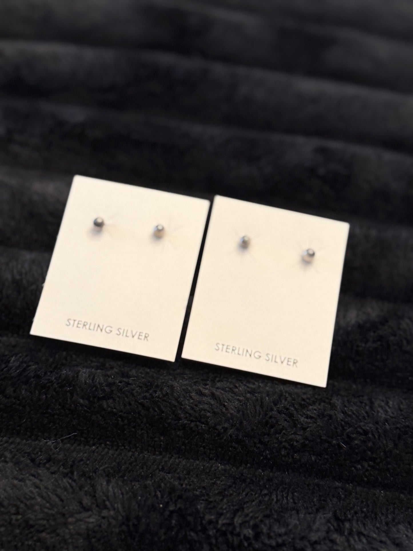 Sterling Silver 4MM Bead Earrings