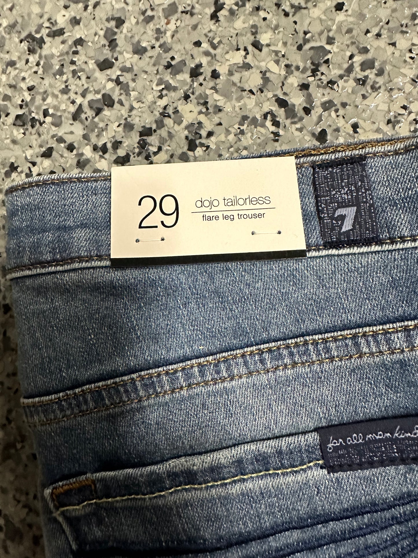 Distressed authentic light Dojo 7 For All Mankind Jeans