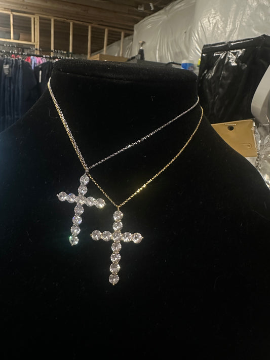 CZ Cross Pendant Necklace