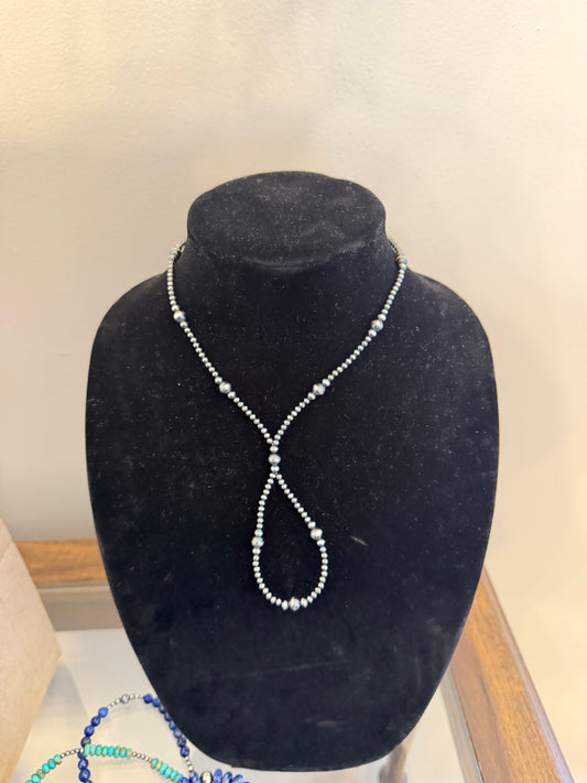 3-6mm graduated lasso necklace