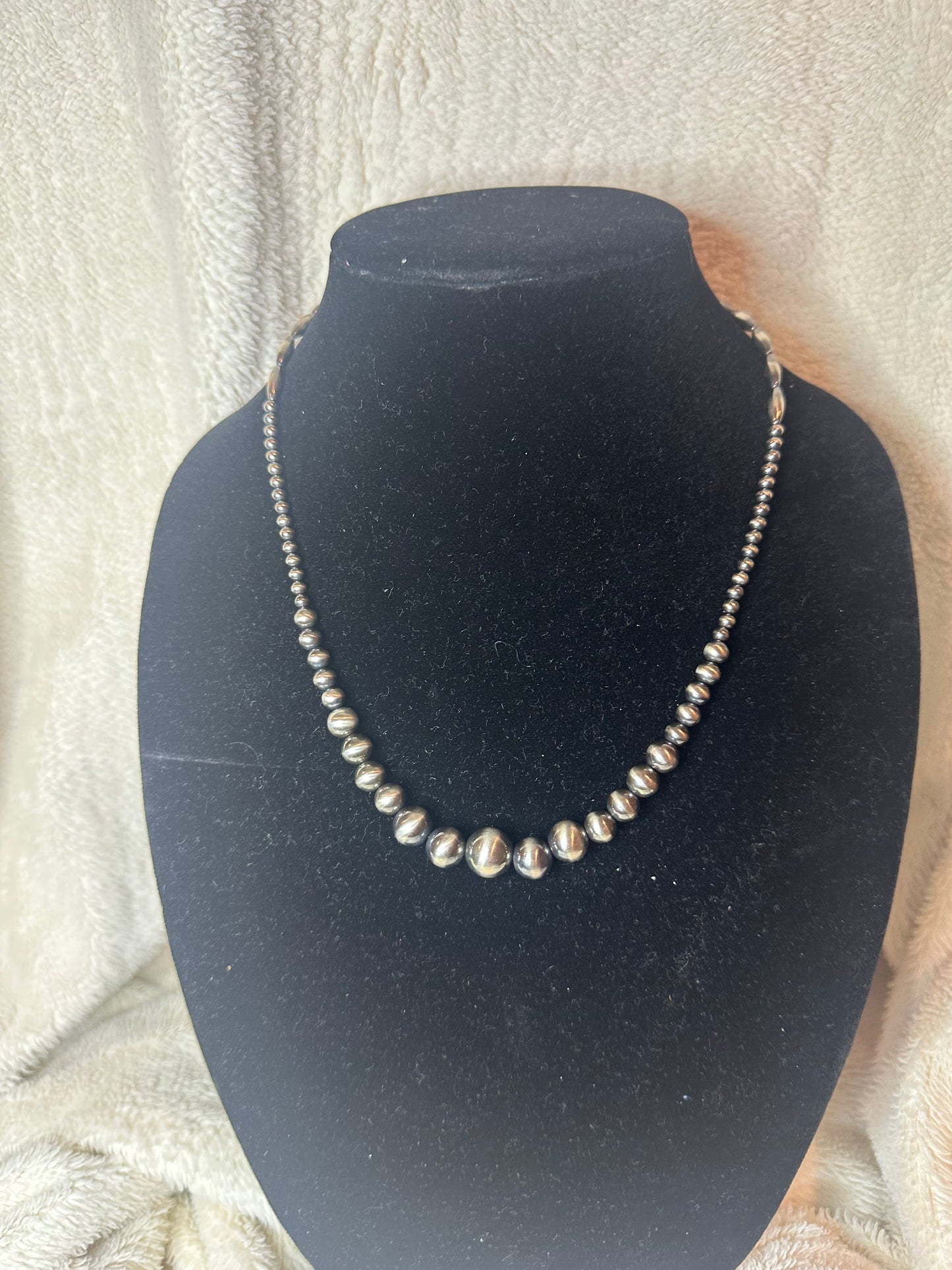 4mm - 12mm sterling silver graduted necklace