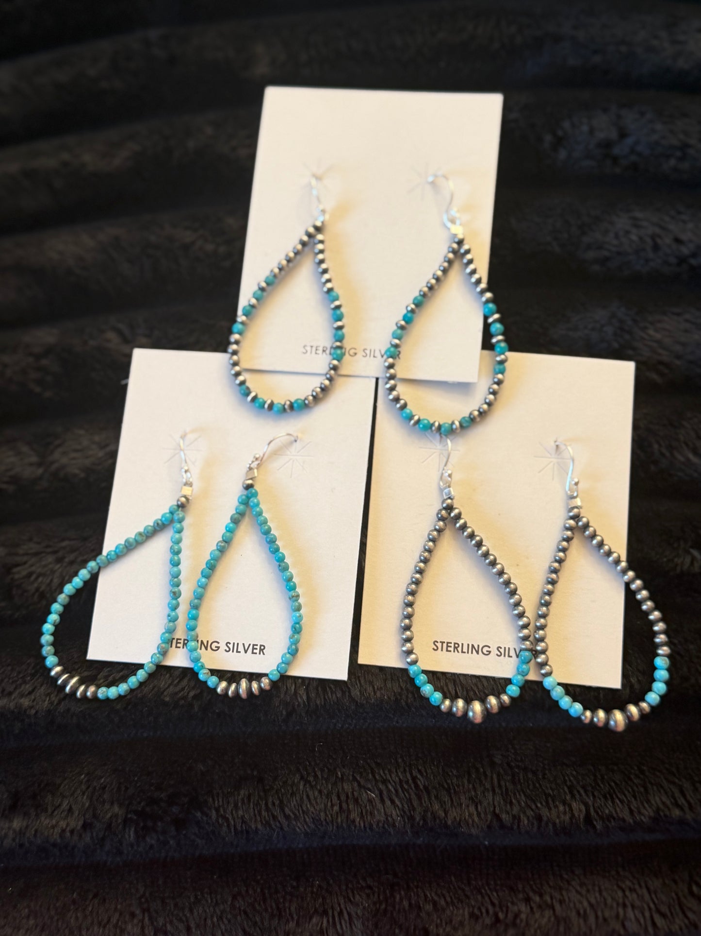 Sterling Silver Cloud Mt. Turquoise Pearl Earrings