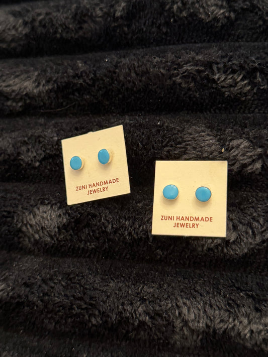 Zuni Handmade Turquoise Earrings - Dorothy Weha