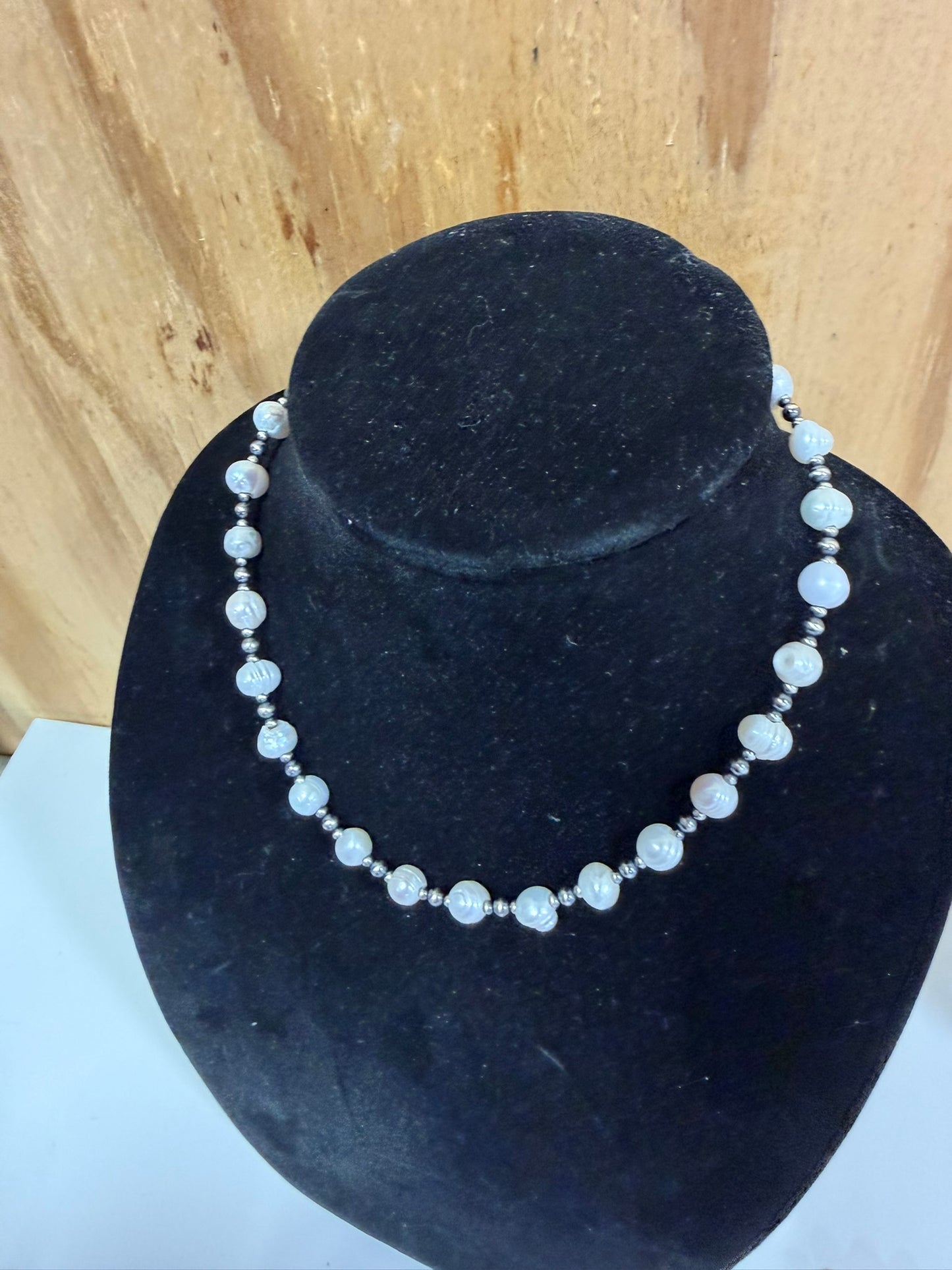 3-4mm pearl x freshwater pearl necklace