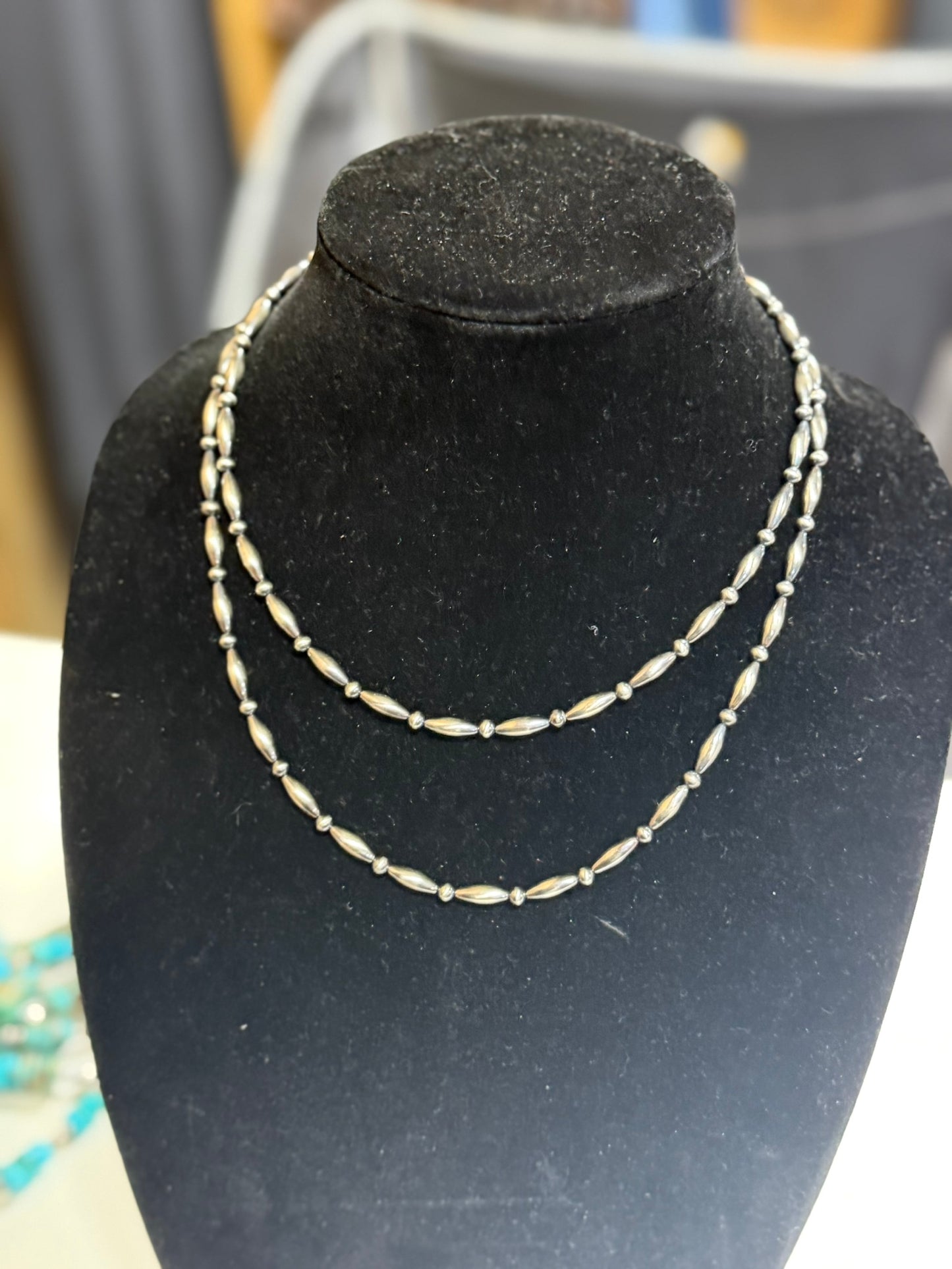 4mm pearl x torpedo pearl necklace