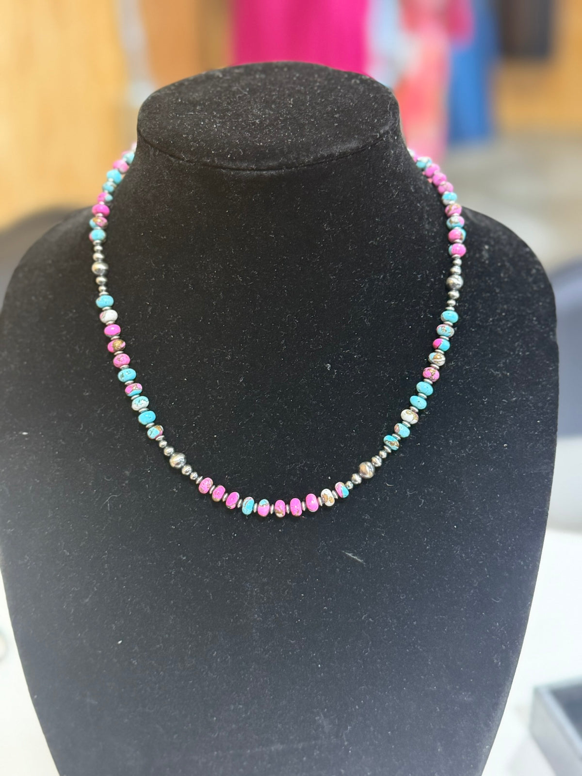 3-6mm pearl x cotton candy necklace