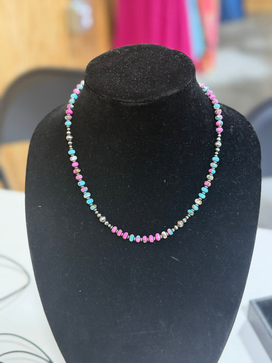 3-6mm pearl x cotton candy necklace