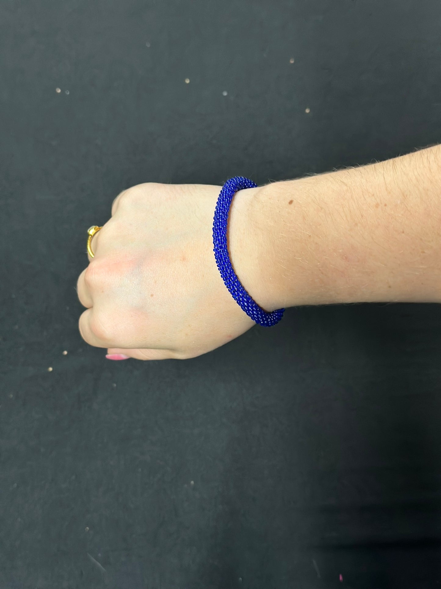 Roll-On® Bracelet Gold and Navy