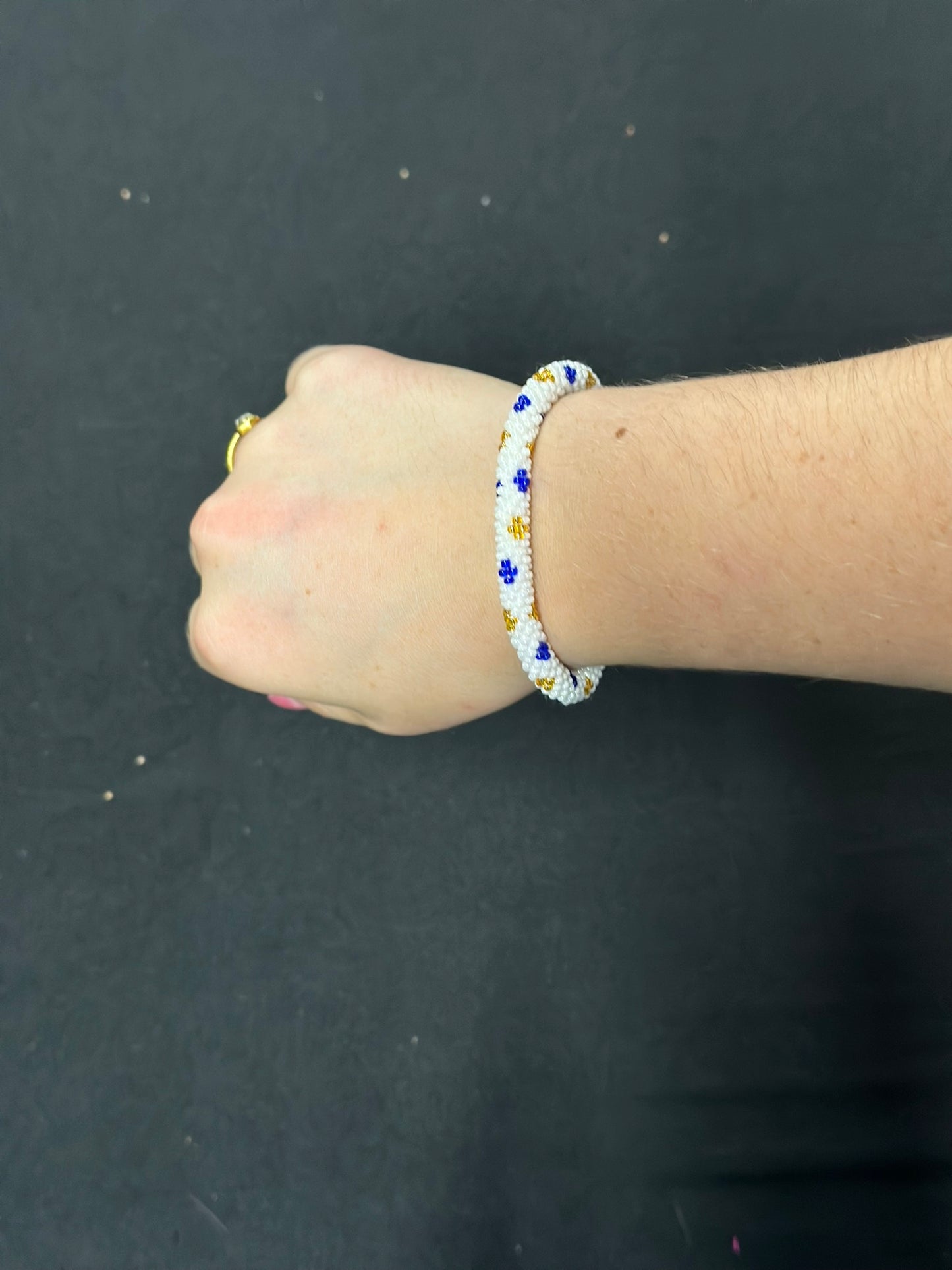 Roll-On® Bracelet Gold and Navy