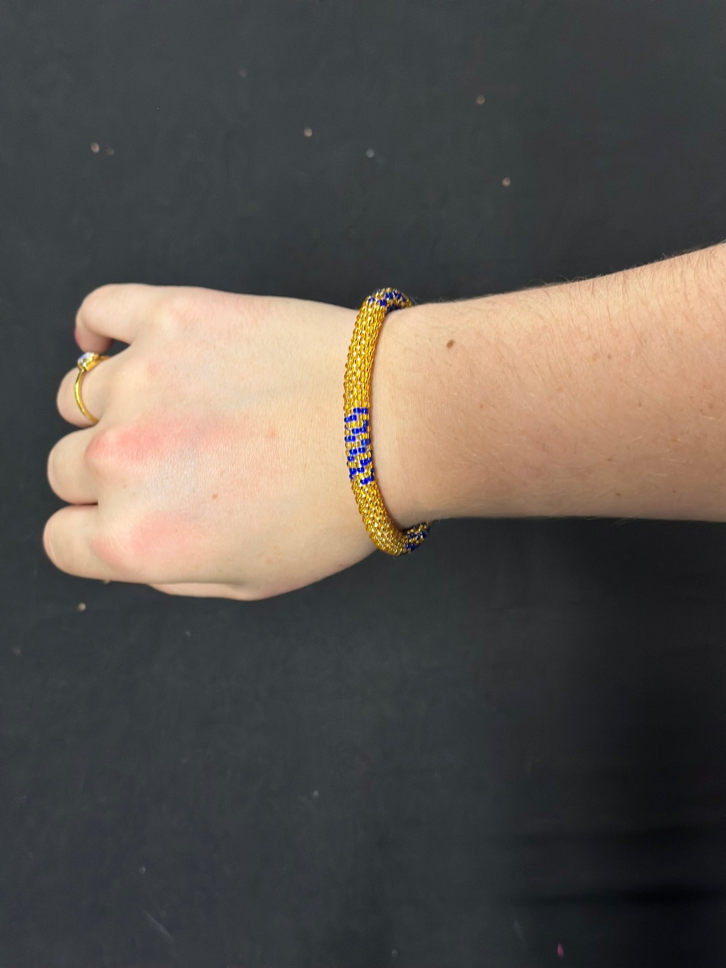 Roll-On® Bracelet Gold and Navy