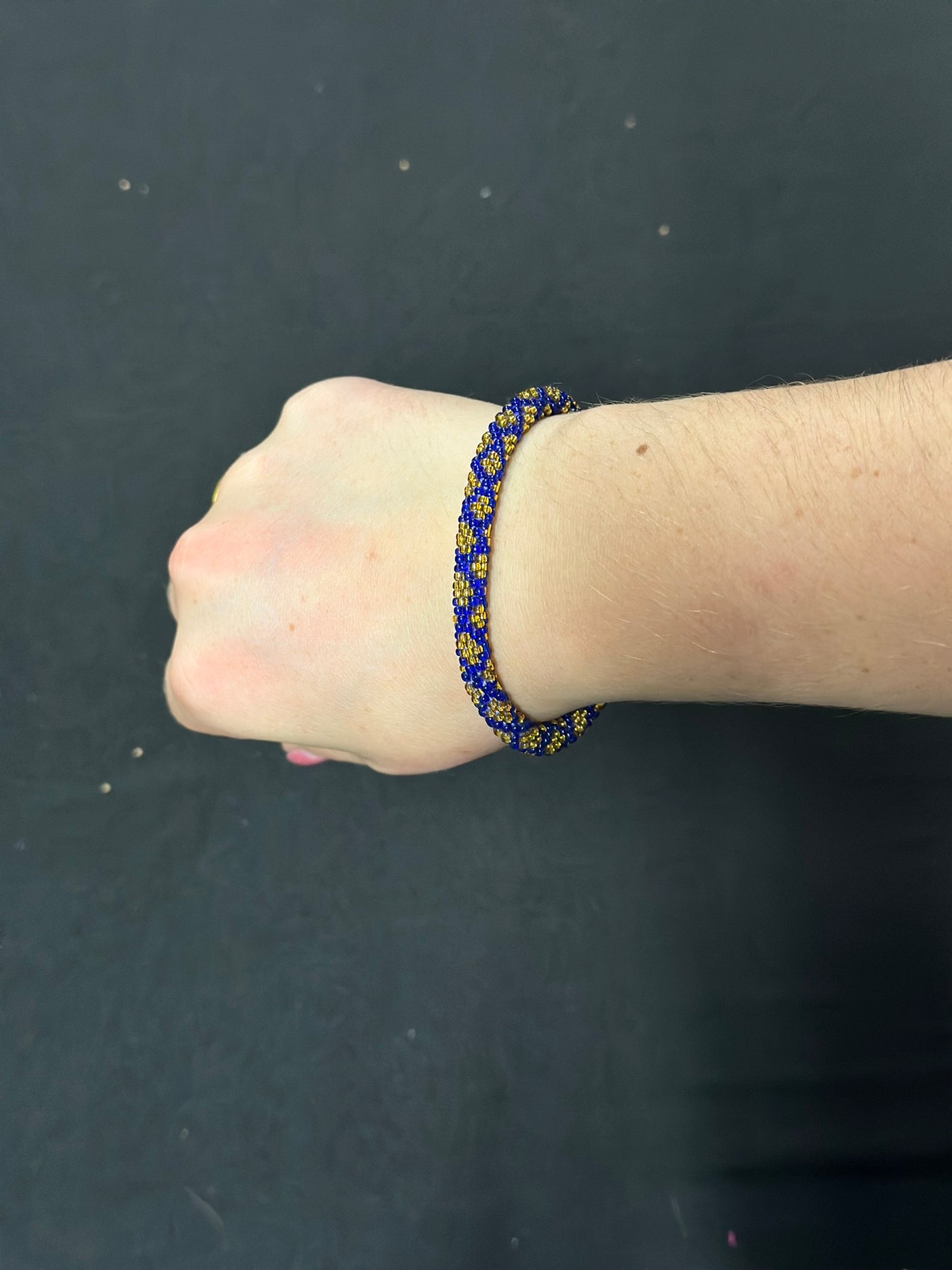 Roll-On® Bracelet Gold and Navy