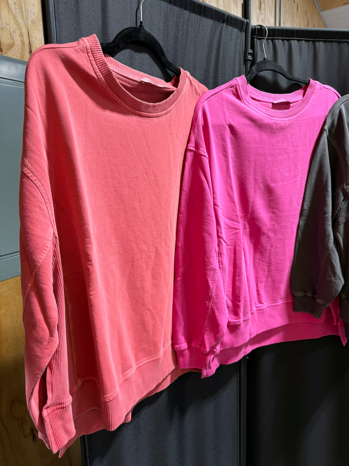 French terry pigment dye & enzyme washing pullover S-3XL