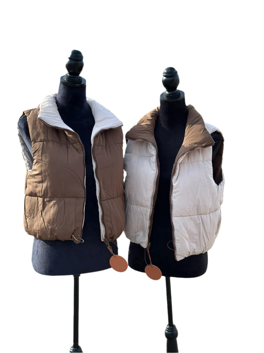 Woven Solid Reversible Vest