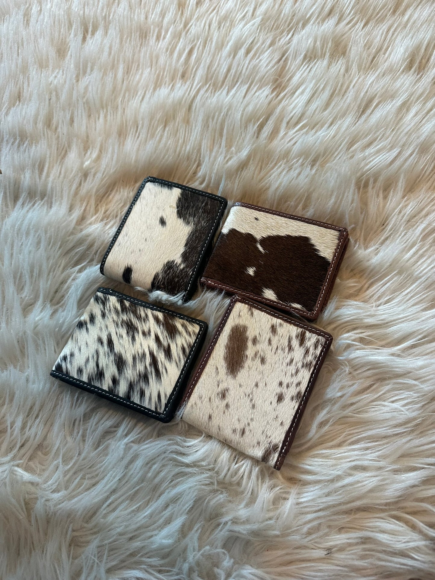 Genuine Cowhide bifold Short Mens Wallet