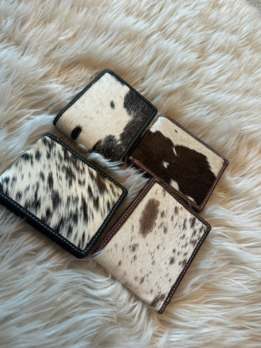 Genuine Cowhide bifold Short Mens Wallet