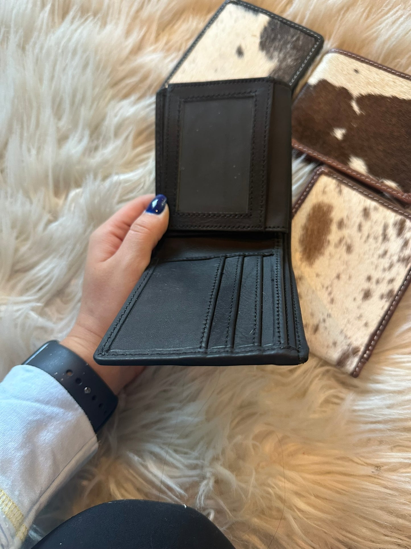 Genuine Cowhide bifold Short Mens Wallet