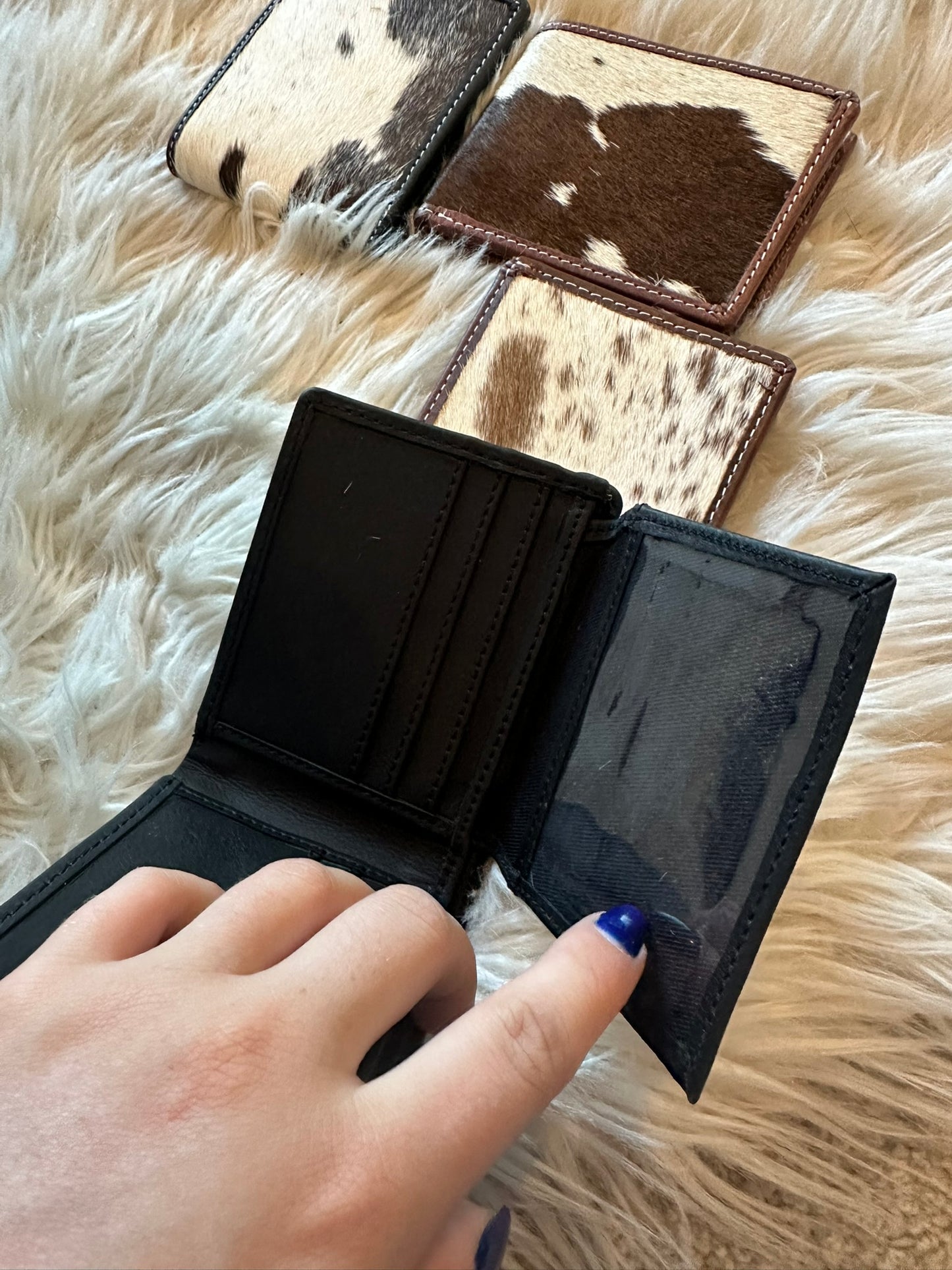 Genuine Cowhide bifold Short Mens Wallet