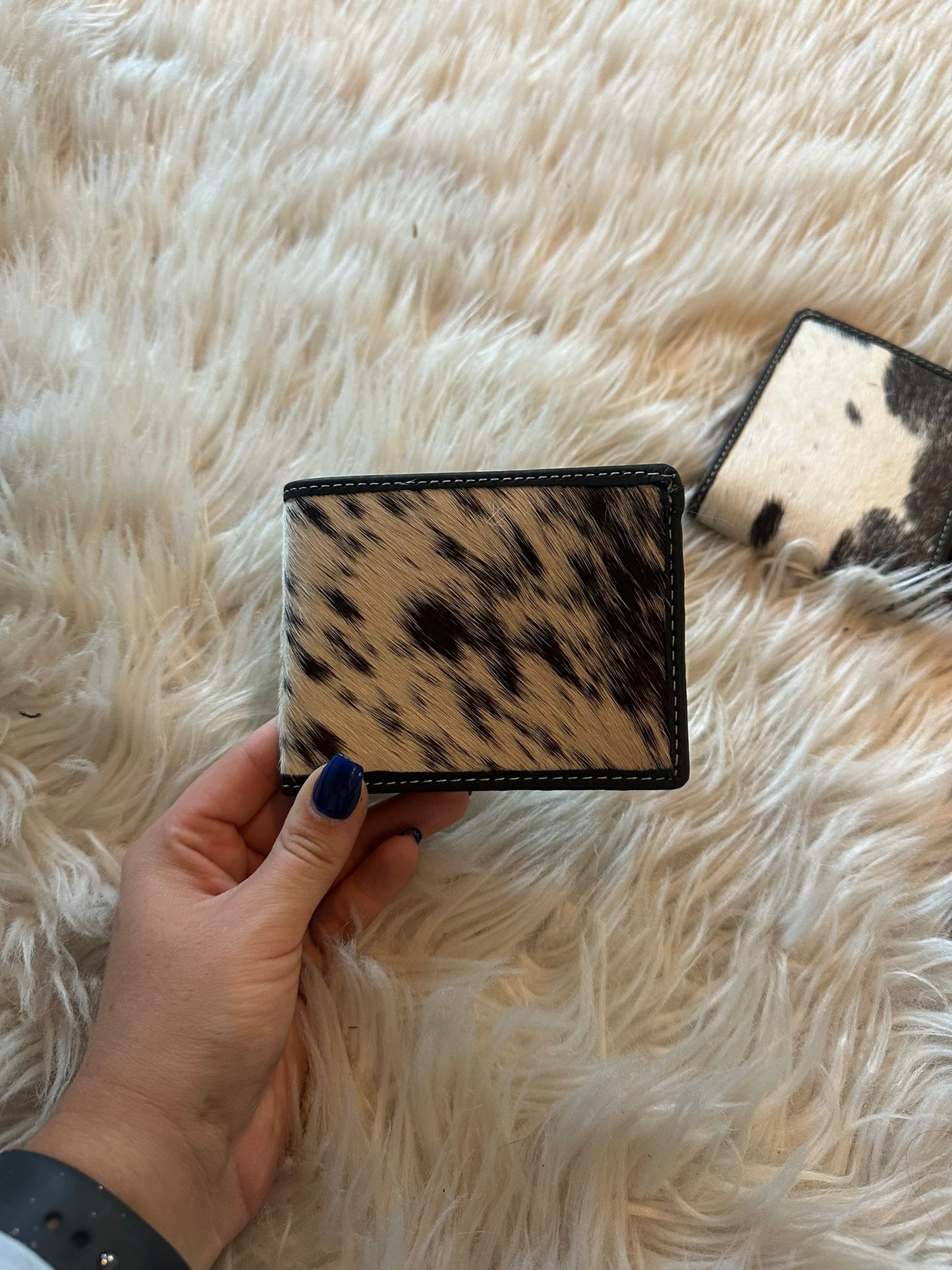 Genuine Cowhide bifold Short Mens Wallet