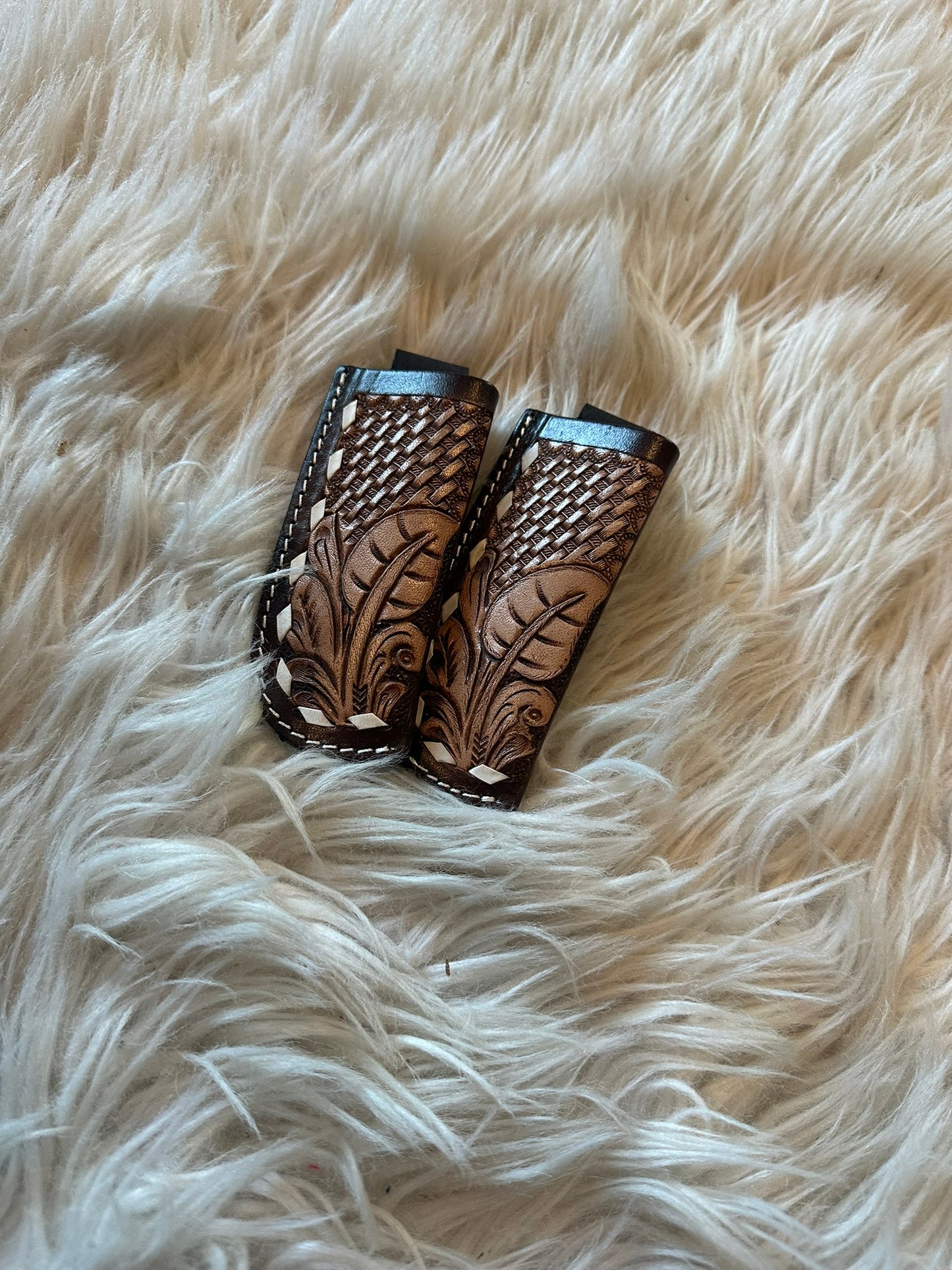 tooled leather knife sheath