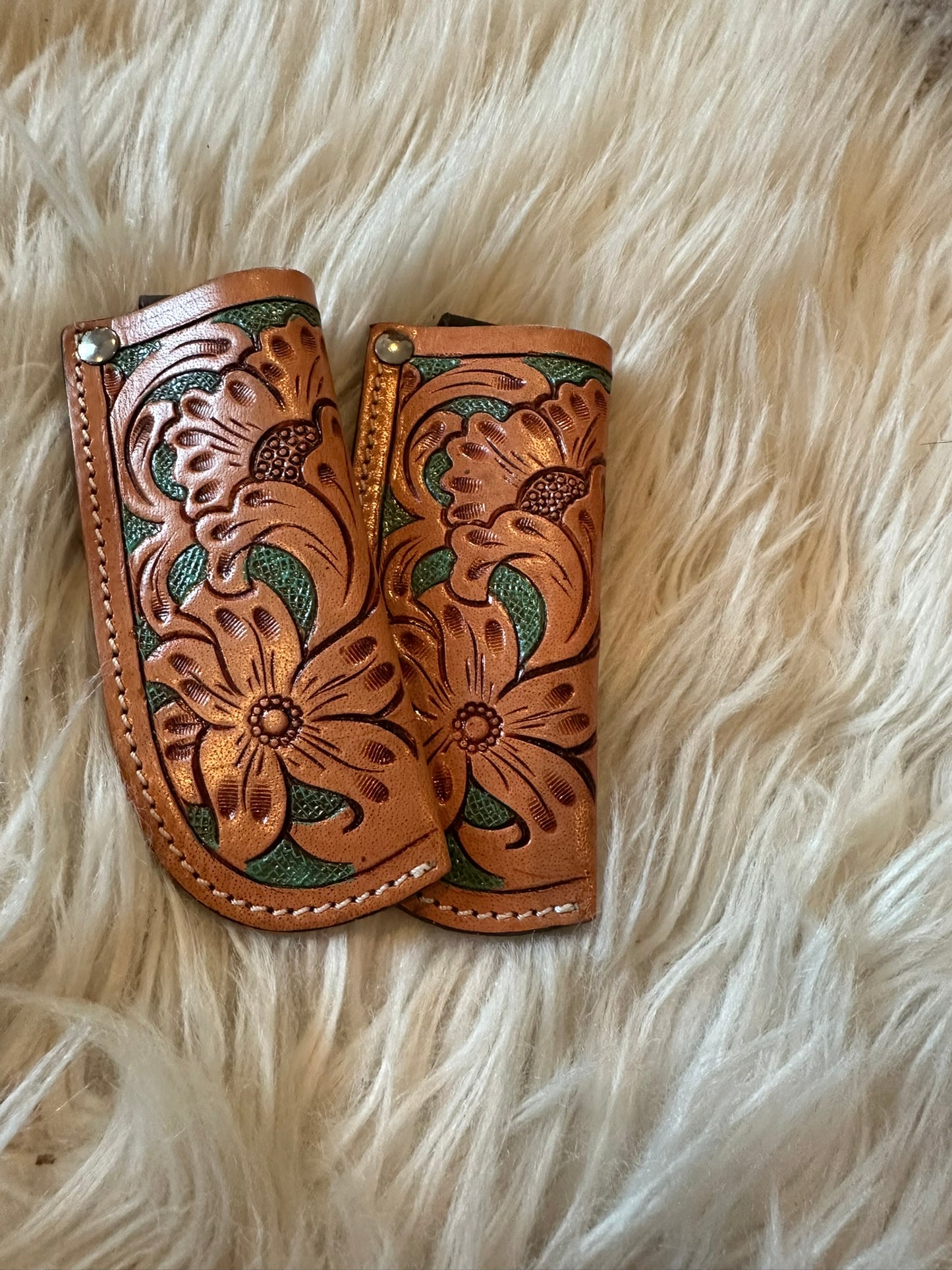 tooled leather knife sheath
