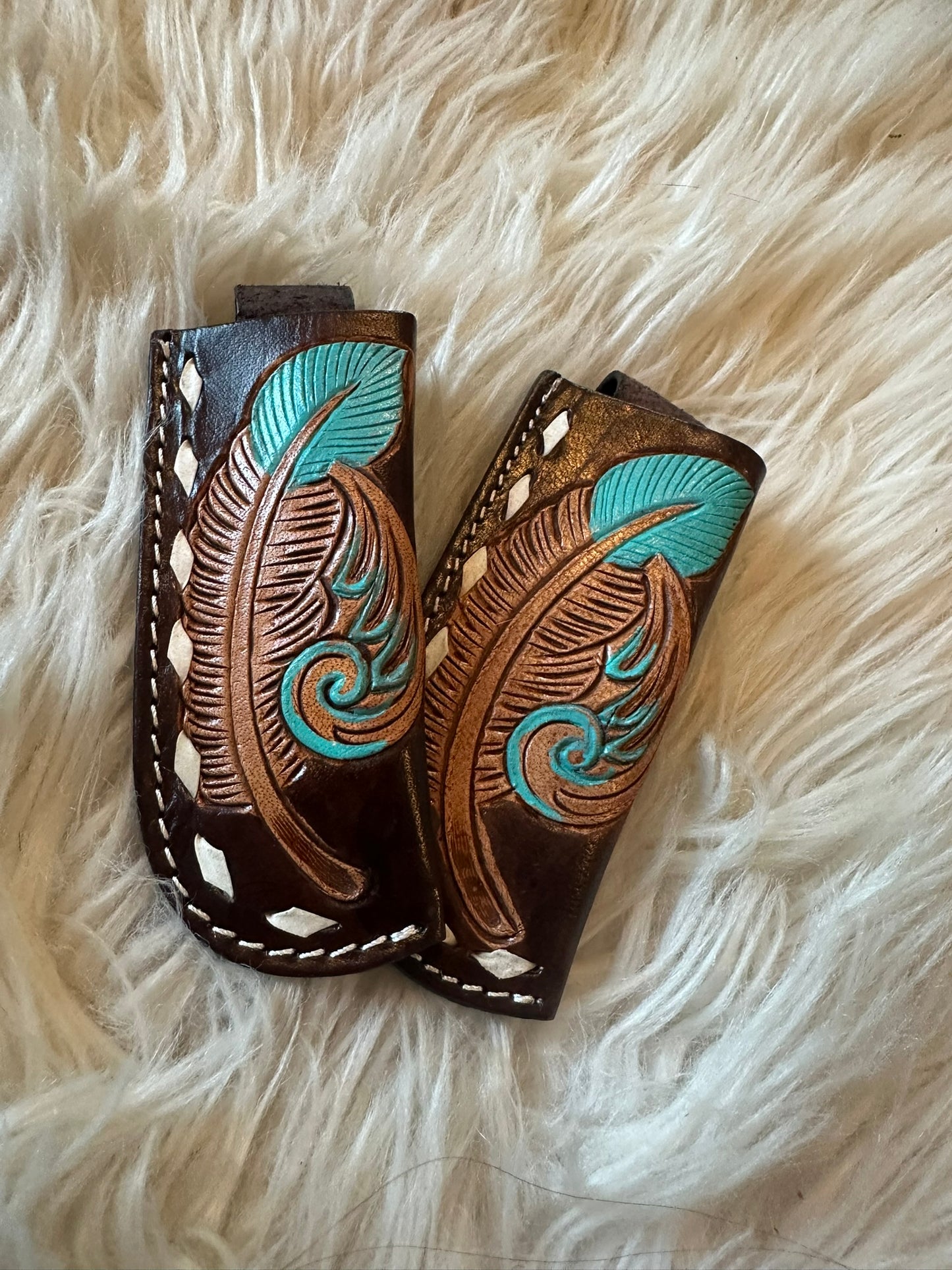 tooled leather knife sheath