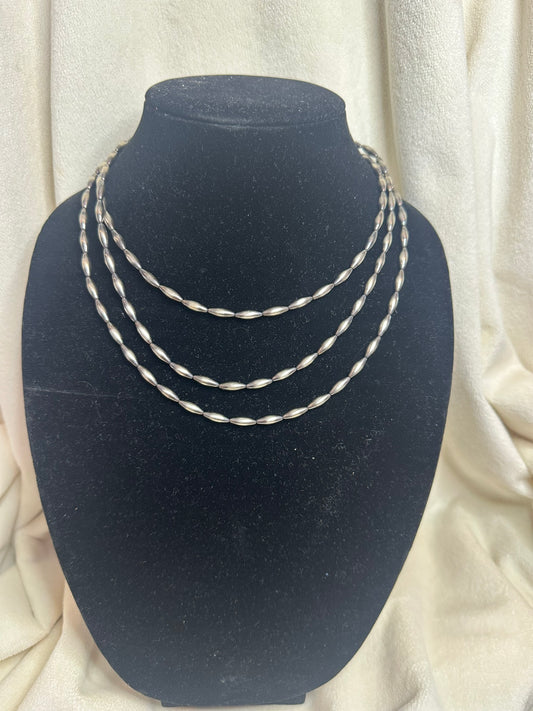 4mm Torpedo Pearls Build Your Own Sterling Silver Torpedo Pearls Necklace 14"-24"