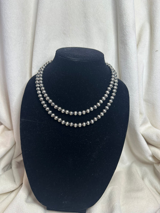 8mm Build Your Own Sterling Silver Pearls Necklace 14"-24"