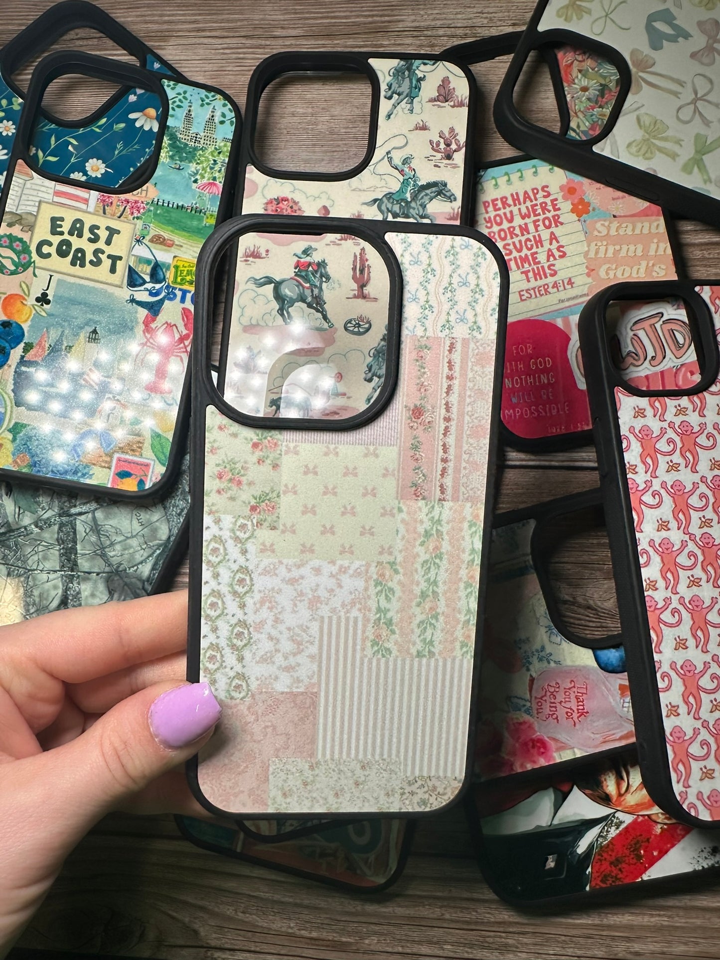 Preppy aesthetic pressed phone case *6OPTIONS *15SIZES