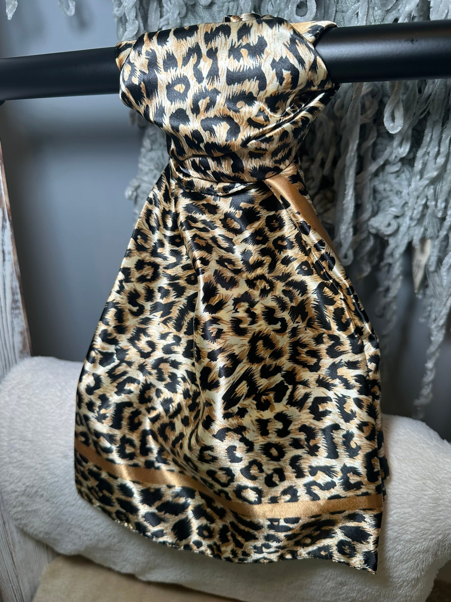 Leopard Print Wild Rag/ Scarf