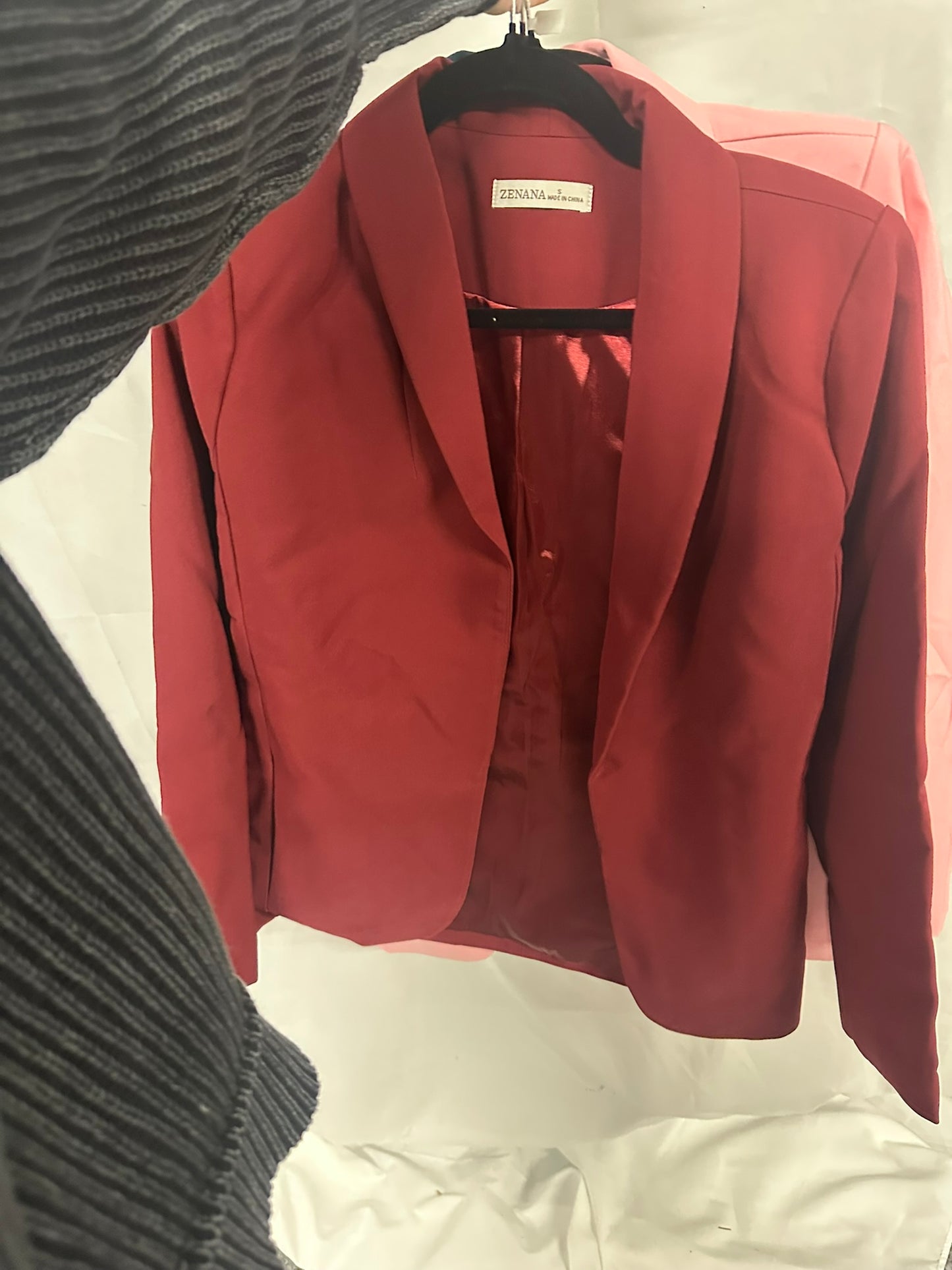 Woven long sleeve blazer with lining