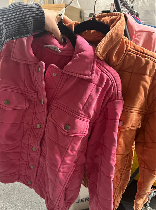 Garment Stone Washed Quilted Jacket *2COLORS