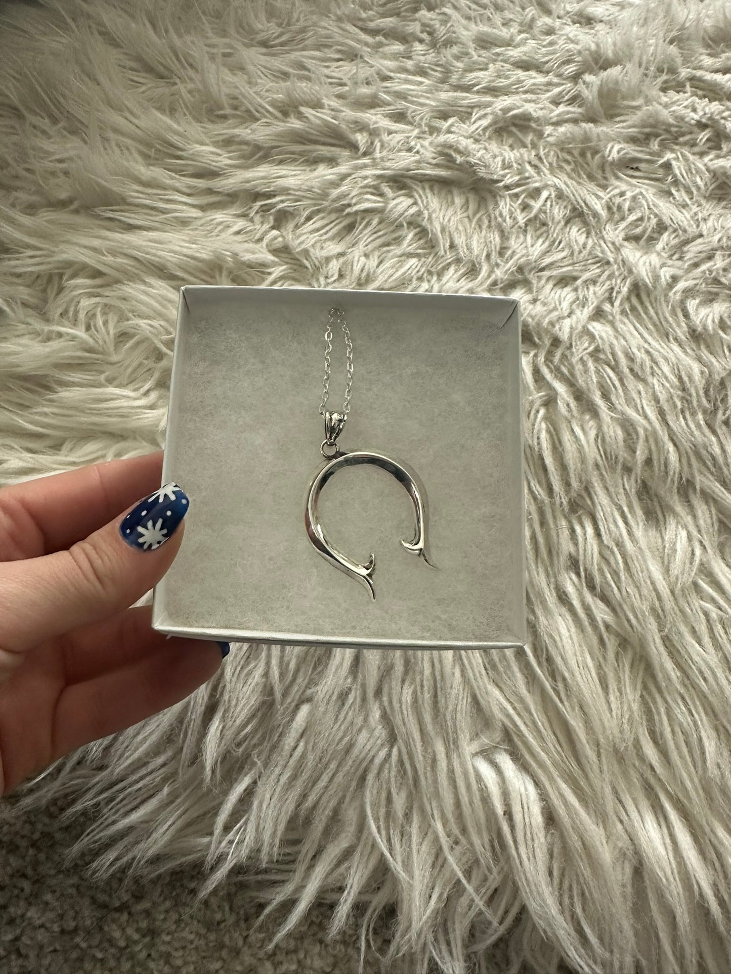 Native American Sterling Naja Pendant With Silver Chain 0293