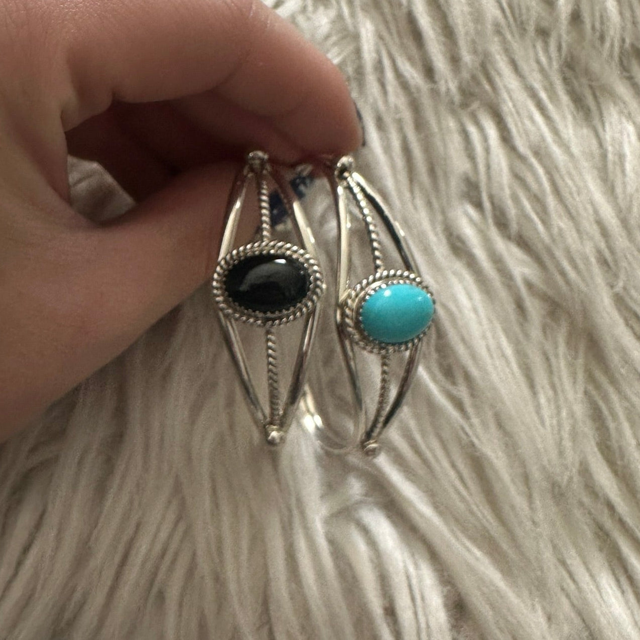 Navajo Sterling Small Wrist Gemstone Bracelet Cuff Choice of Stone 0133