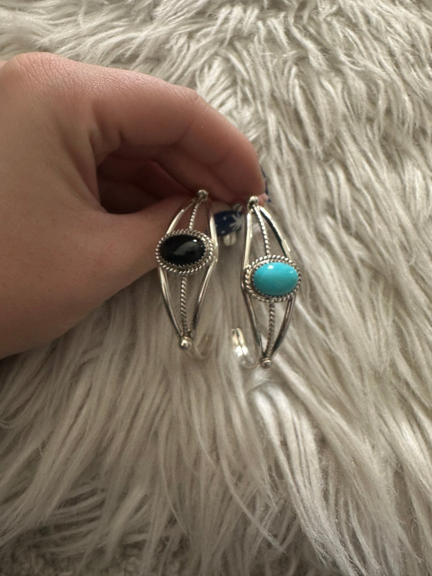 Navajo Sterling Small Wrist Gemstone Bracelet Cuff Choice of Stone 0133