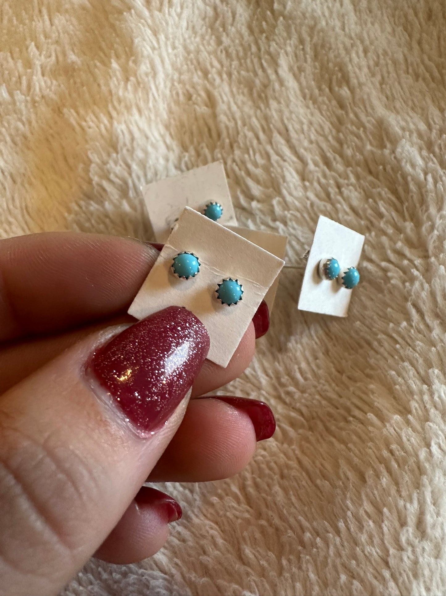 mini turquoise stud earrings