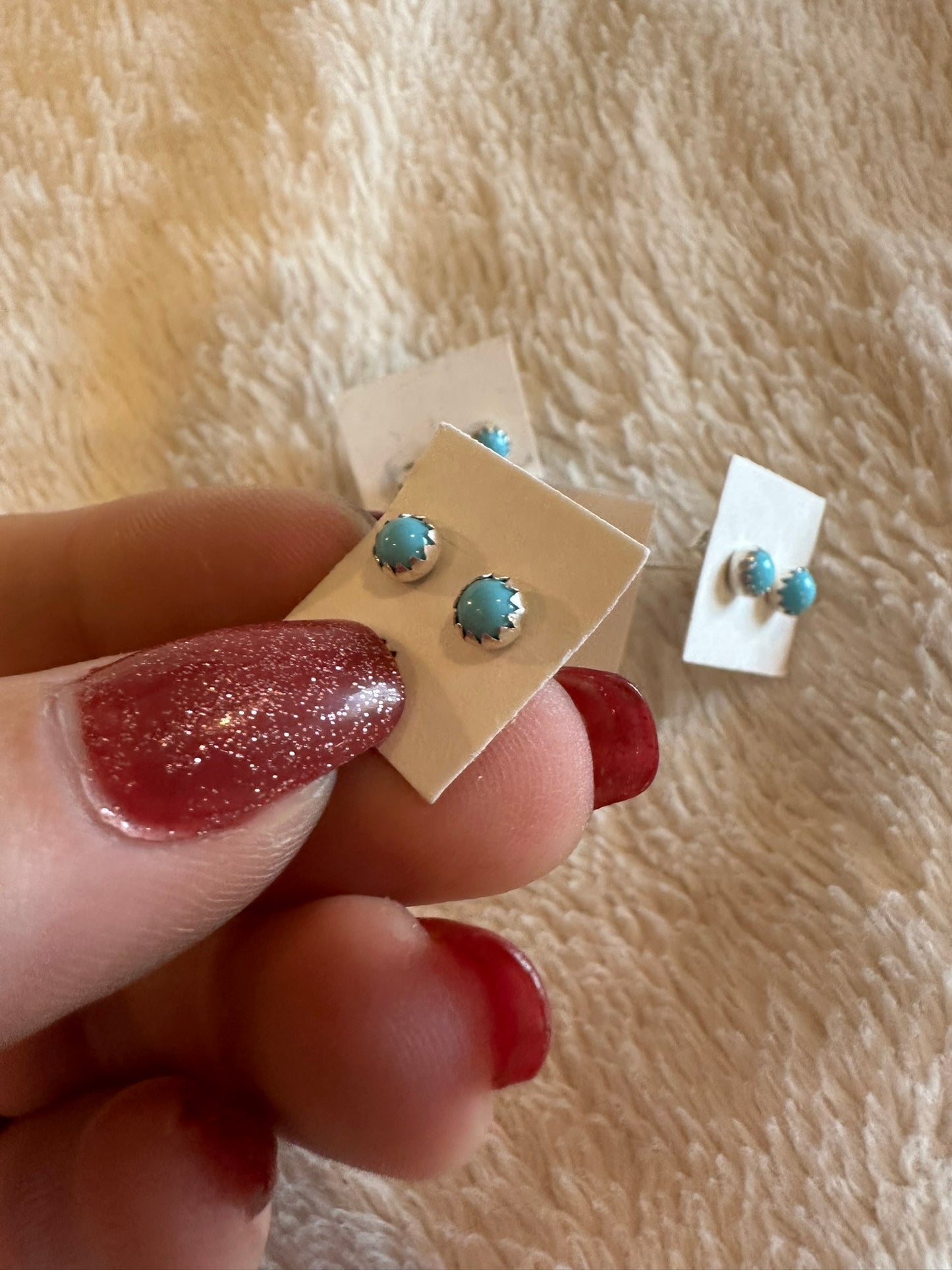 mini turquoise stud earrings