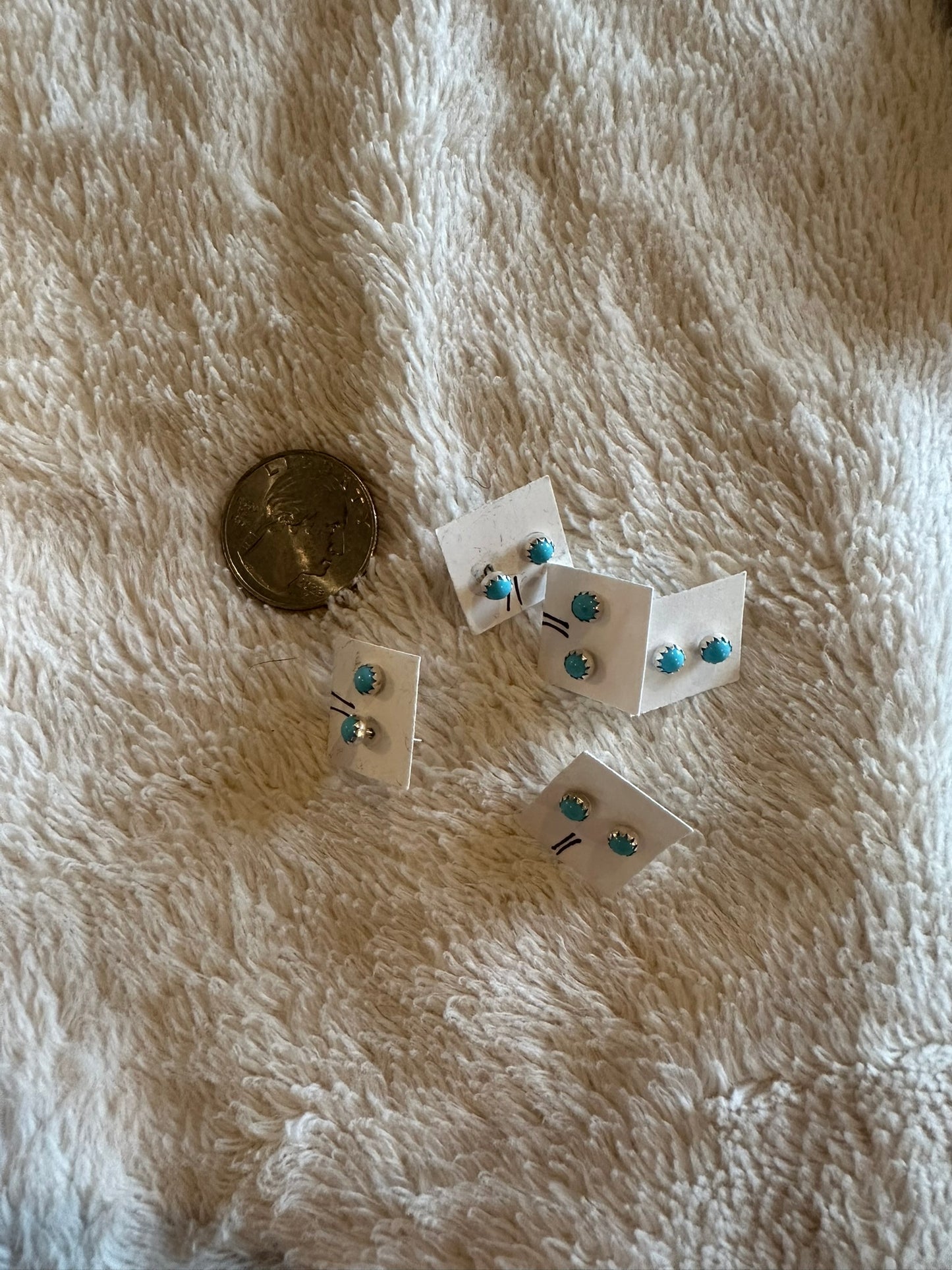 mini turquoise stud earrings