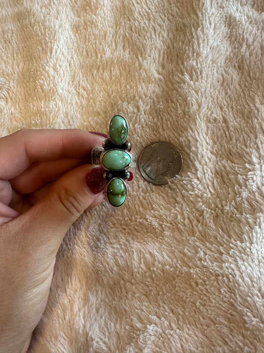 sonoran gold 3 stone ring ~ size 8