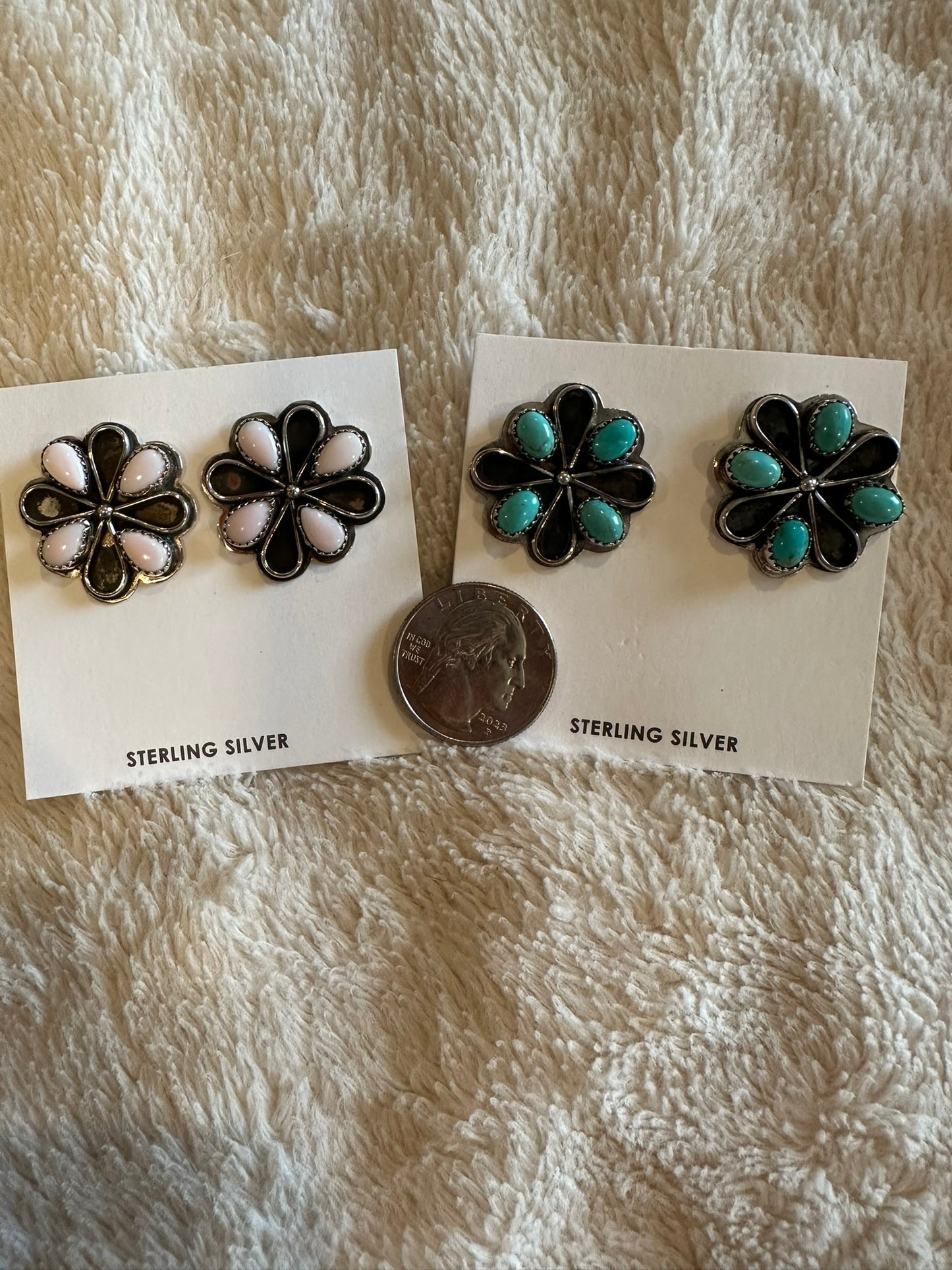 cluster stud earrings