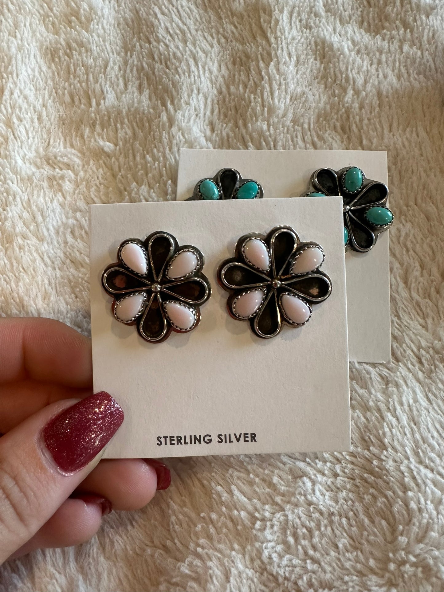 cluster stud earrings