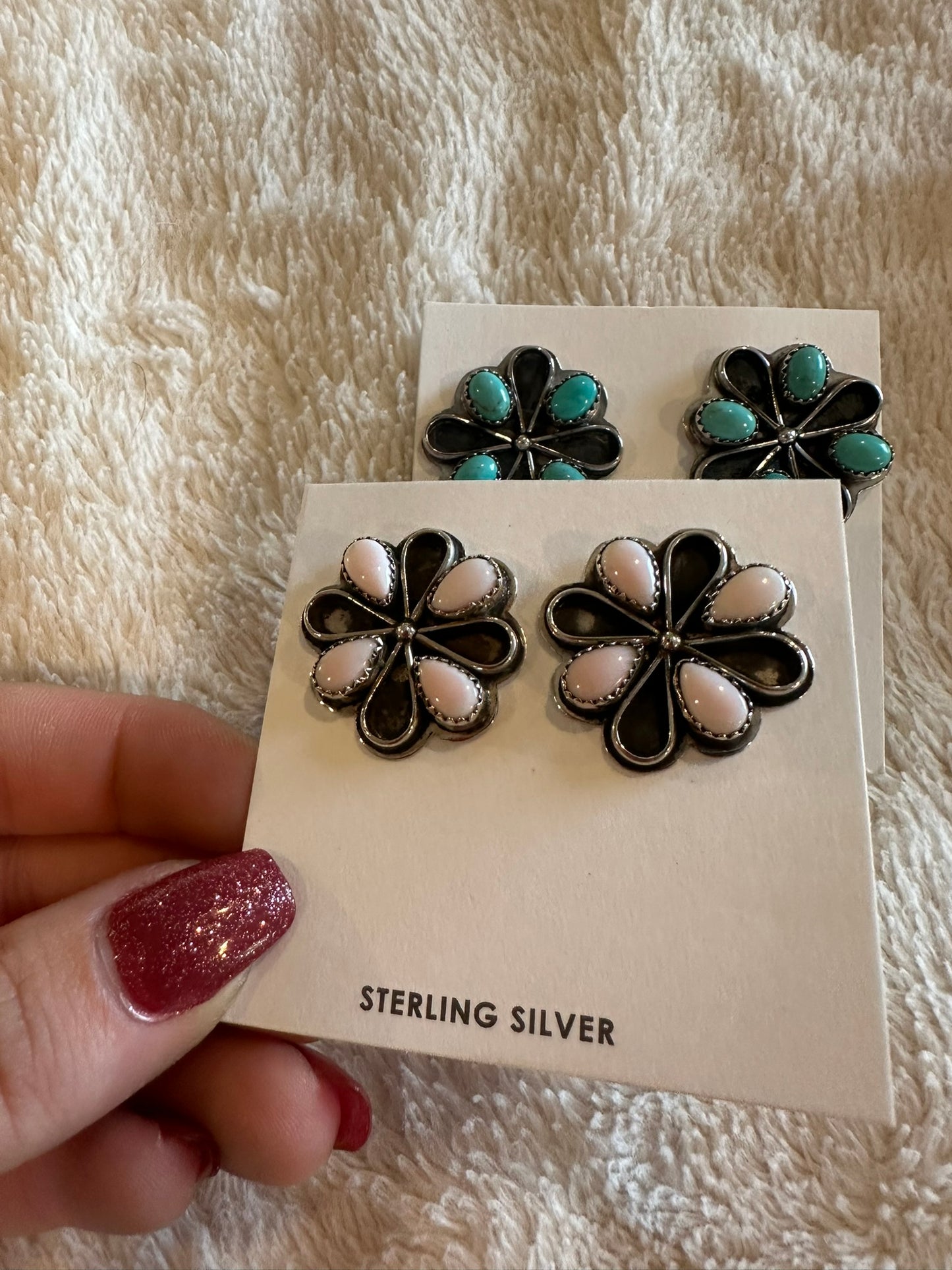 cluster stud earrings