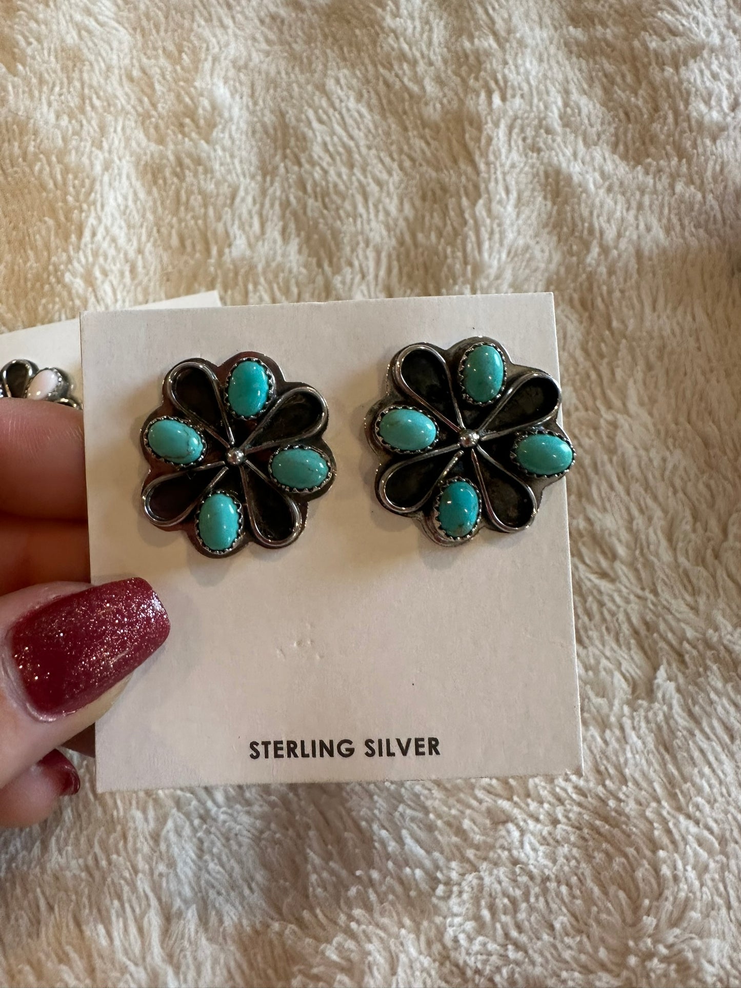 cluster stud earrings